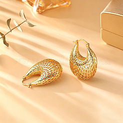 Hollow Brass Hoop Earrings for Women&nbsp;WG55E8D-01
