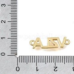 Brass Letter VZLA Links Connector Charms&nbsp;KK-C263-07G