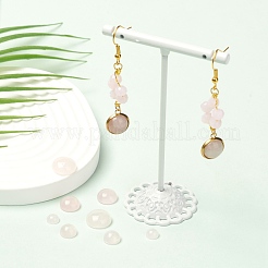 8Pcs 4 Style Natural Rose Quartz Cabochons&nbsp;G-FS0001-76