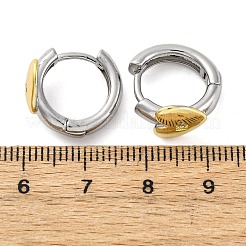 ブラスマイクロパヴェクリアキュービックジルコニアフープピアス  長持ちメッキ  鉛フリー＆カドミウムフリー  18KGP本金メッキ  ハート  15x16x9mm&nbsp;EJEW-H158-19B-GP