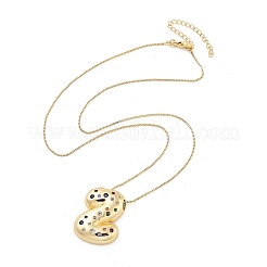 Brass Micro Pave Cubic Zirconia Letter Pendant Necklaces&nbsp;KK-Z069-01G-Z