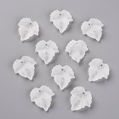 秋のテーマ透明なつや消しアクリルパーツ  カエデの葉  透明  24x22.5x3mm  穴：1mm  約1312個/500g&nbsp;PAF002Y-14