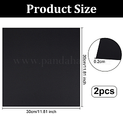 ベルトクリップナイフシース用PVCシート  バスケット織りシート  正方形  ブラック  300x300x2mm&nbsp;AJEW-WH0541-17A