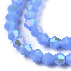 Opaque Solid Color Electroplate Glass Beads Strands&nbsp;LS-EGLA-A039-P2mm-L19