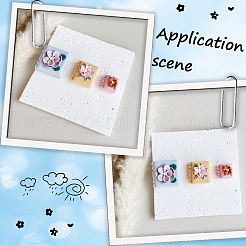 プラスチック粘土プレス型6個  粘土カッター  クレイモデリングツール  DIYイヤリング製作用  混合図形  ホワイト  21~61.5x18.5~33.5x11mm&nbsp;DIY-SC0031-27