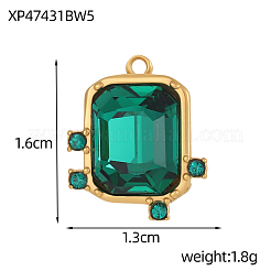 304 Stainless Steel Rhinestone Pendants&nbsp;STAS-OY003-90G