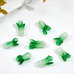 30個の手作りランプワークビーズ  野菜  グリーン  18~20x13~15x13~15mm&nbsp;LAMP-OC0001-31