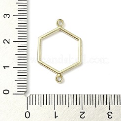 ラックメッキ合金リンクコネクタチャーム  六角  ゴールドカラー  25x16.5x1.5mm  穴：1.5mm&nbsp;PALLOY-K023-04G