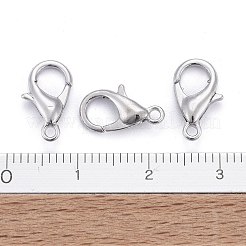 亜鉛合金カニカン  オウムトリガークラスプ  カドミウムフリー＆鉛フリー  プラチナ  12x6mm  穴：1.2mm&nbsp;E102