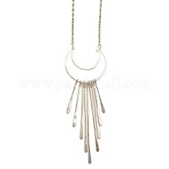 Alloy Moon Tassel Pendant Necklaces for Women&nbsp;WGDF647-01