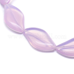 オパールビーズ連売り  葉  45.5x26.5x8mm  穴：1.5mm  約9個/連  15.94インチ（40.5cm）&nbsp;X-G-L557-28
