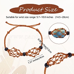 Adjustable Braided Nylon Cord Macrame Pouch Bracelet Making&nbsp;AJEW-SW00013-19