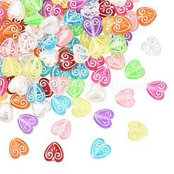 200Pcs 10 Colors Transparent Resin Beads&nbsp;RESI-SC0006-49