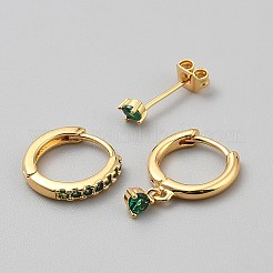 Brass & Rhinestone Hoop & Stud Earring Sets&nbsp;EJEW-WH0033-32