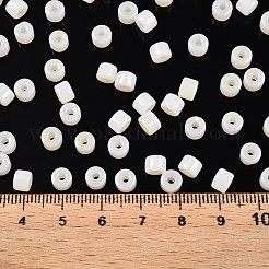 ガラスシードビーズ  セイロン  丸い穴  シリンダー  レモンシフォン  4x5.5mm  穴：1.8mm  約2500個/ポンド&nbsp;SEED-T008-01B