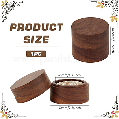 ラウンドウッドリング収納ボックス  ココナッツブラウン  6x4.95cm&nbsp;AJEW-WH0166-16A