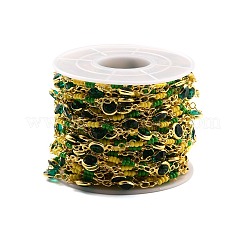 Handmade Brass Flat Round Link Chains&nbsp;CHC-M022-03G