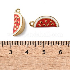 304ステンレススチールエナメルペンダント  イオンプレーティング  フルーツテーマ  ゴールドカラー  スイカ  19x7x5mm  穴：1.4mm&nbsp;STAS-B100-06G-08