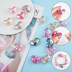 16Pcs 4 Colors Transparent Acrylic Beads&nbsp;MACR-FH0001-14