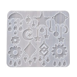イヤリングペンダント DIY シリコン型  レジン型  UVレジン用  エポキシ樹脂工芸品作り  蝶  120x132x4mm  内径：7.5~31.5x6~36mm  穴：1.5mm&nbsp;DIY-Q033-07B