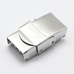 変色しにくい201ステンレススチール製時計バンド留め金  長方形  ステンレス鋼色  26x16x6mm&nbsp;STAS-K173-01C