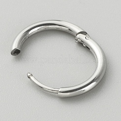 316l サージカルステンレススチール ハギーフープピアス 女の子 女性用  ステンレス鋼色  12ゲージ  16~16.2x2mm  ピン：0.9mm&nbsp;LS-EJEW-TAC0011-11B-P