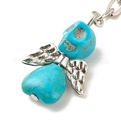 Dyed Synthetic Turquoise Keychains&nbsp;KEYC-JKC00328-04