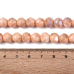 Ombre Effect Dyed Electroplate Opaque Glass Beads Strands&nbsp;EGLA-Q130-01A-18