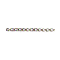 Ion Plating(IP) 304 Stainless Steel Curb Chains Extender&nbsp;LS-STAS-WH0032-02A-M