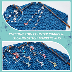 Knitting Row Counter Chains & Locking Stitch Markers Kits&nbsp;HJEW-AB00532