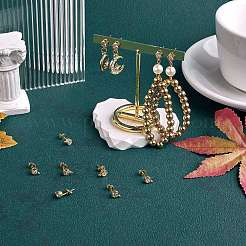 5 Pairs Rack Plating Brass Micro Pave Cubic Zirconia Stud Earring Findings&nbsp;KK-SZ0005-96