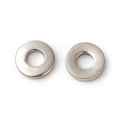 変色しにくい201ステンレススチール製リンクリング  ドーナツ  ステンレス鋼色  8x1.5mm  内径：3.2~3.5mm&nbsp;STAS-F192-002P-02
