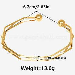 Stylish 304 Stainless Steel Cuff Bangles&nbsp;LY6810-2