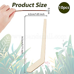 未完成の木質シート  ホッケースティックの切り欠き  アンティークホワイト  14.5x4.2x0.3cm&nbsp;WOOD-WH0030-76B