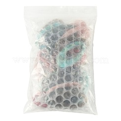 24個6色アクリルパーツ  天然石風  オーバル  ミックスカラー  47x25x4.5mm  穴：1.8mm  4個/カラー&nbsp;OACR-FS0002-64