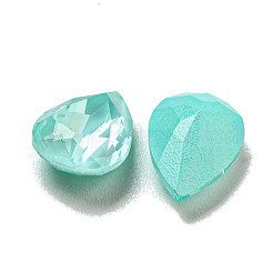 ガラスラインストーンカボション  ポイントバック＆バックメッキ  多面カット  ティアドロップ  光azore  10x7x4mm&nbsp;RGLA-G021-03A-361DE