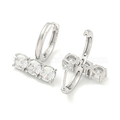 真鍮ガラスのイヤリング  女性のための  フープピアス  プラチナメッキ  18.5x15.5mm&nbsp;EJEW-S228-06P