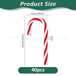 40Pcs Candy Cane Shape Plastic Pendant Decorations&nbsp;KY-DC0001-54