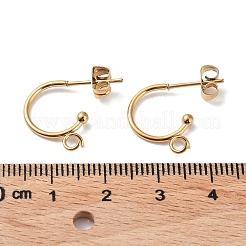 304 Stainless Steel Stud Earring Findings&nbsp;STAS-Z028-B02-G-02