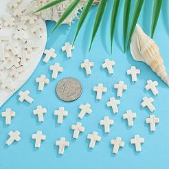 合成ターコイズビーズ  染め  クロス  ベージュ  16x12x3.5mm  穴：1mm  300pc&nbsp;TURQ-SZ0001-01A