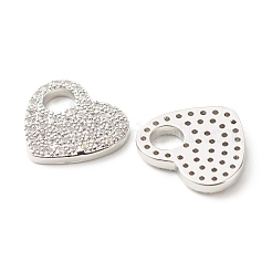 Brass Micro Pave Cubic Zirconia Charms&nbsp;KK-G405-04P-RS