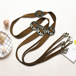 Alloy Coin Microfiber Wrap Waist Belts&nbsp;AJEW-WH20060-73B