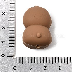 母の日シリコーンビーズ  焦点ビーズ  サル  キャメル  29x19x17mm  穴：2mm&nbsp;SIL-D013-04F