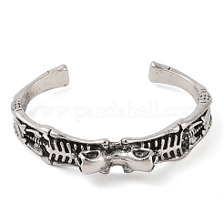 Tibetan Style Alloy Cuff Bangles&nbsp;BJEW-P337-02AS