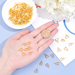 Grade AA Brass Ice Pick Pinch Bails for Pendant Making&nbsp;KK-PH0001-35G-NR