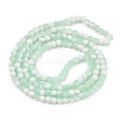 Frosted Crackle Glass Beads Strands&nbsp;GLAA-U001-8mm-M01