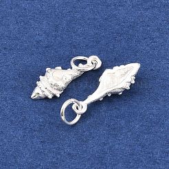 925 Sterling Silver Shell Shape Charms&nbsp;STER-I023-01S-02