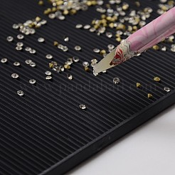 ラインストーンのピッキング用のジュエリーディスプレイ黒いプラスチックベースボード  180x110x5mm  ボードのギャップサイズ：2.5~4.8mm&nbsp;LS-ODIS-M001-180mm-01