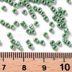 12/0 ガラスシードビーズ  不透明な色の光沢の  ラウンド  ミディアムシーグリーン  2mm  穴：1mm  約30000個/ポンド&nbsp;SEED-A012-2mm-127