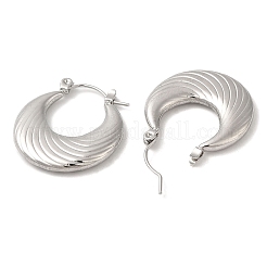 Non-Tarnish 304 Stainless Steel Thick Hoop Earrings&nbsp;EJEW-Z022-08P
